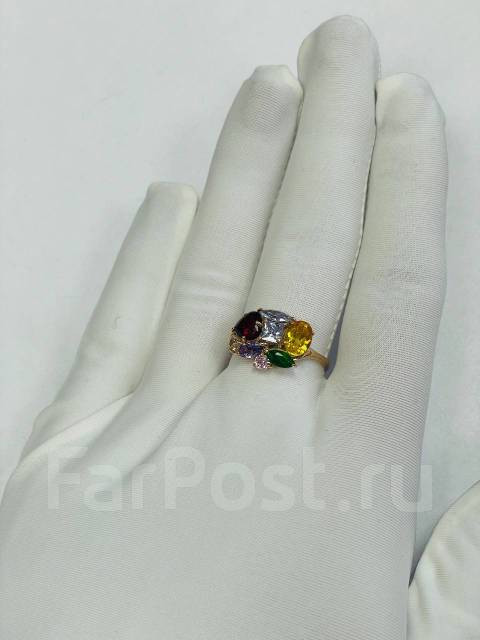 Кольцо золото 585 пробы с миксом камней, арт. к-3218 Кольцо золото 585 пробы с миксом камней, арт. к-3218