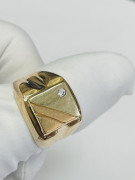  Золотая печатка с фианитом артикул К-3284