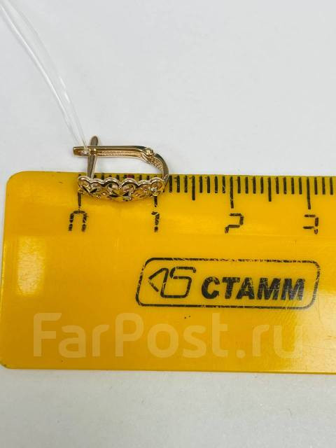 Серьги с алмазной гранью золото 585 пробы арт С-2630 Серьги с алмазной гранью золото 585 пробы арт С-2630