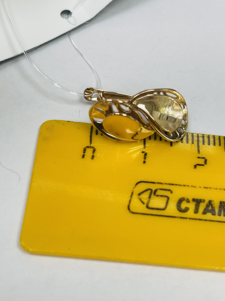 Золотые серьги от бренда Династия; арт. С-2820 Золотые серьги от бренда Династия; арт. С-2820