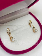  Серьги золото с фианитами 585 пробы   арт С-2694